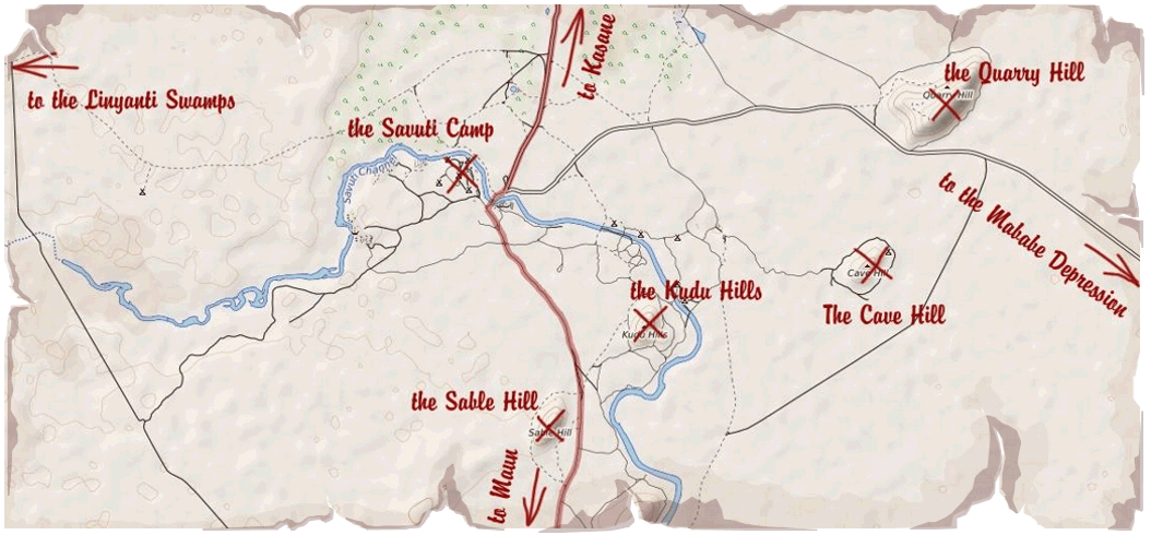 routes around the savuti bridge